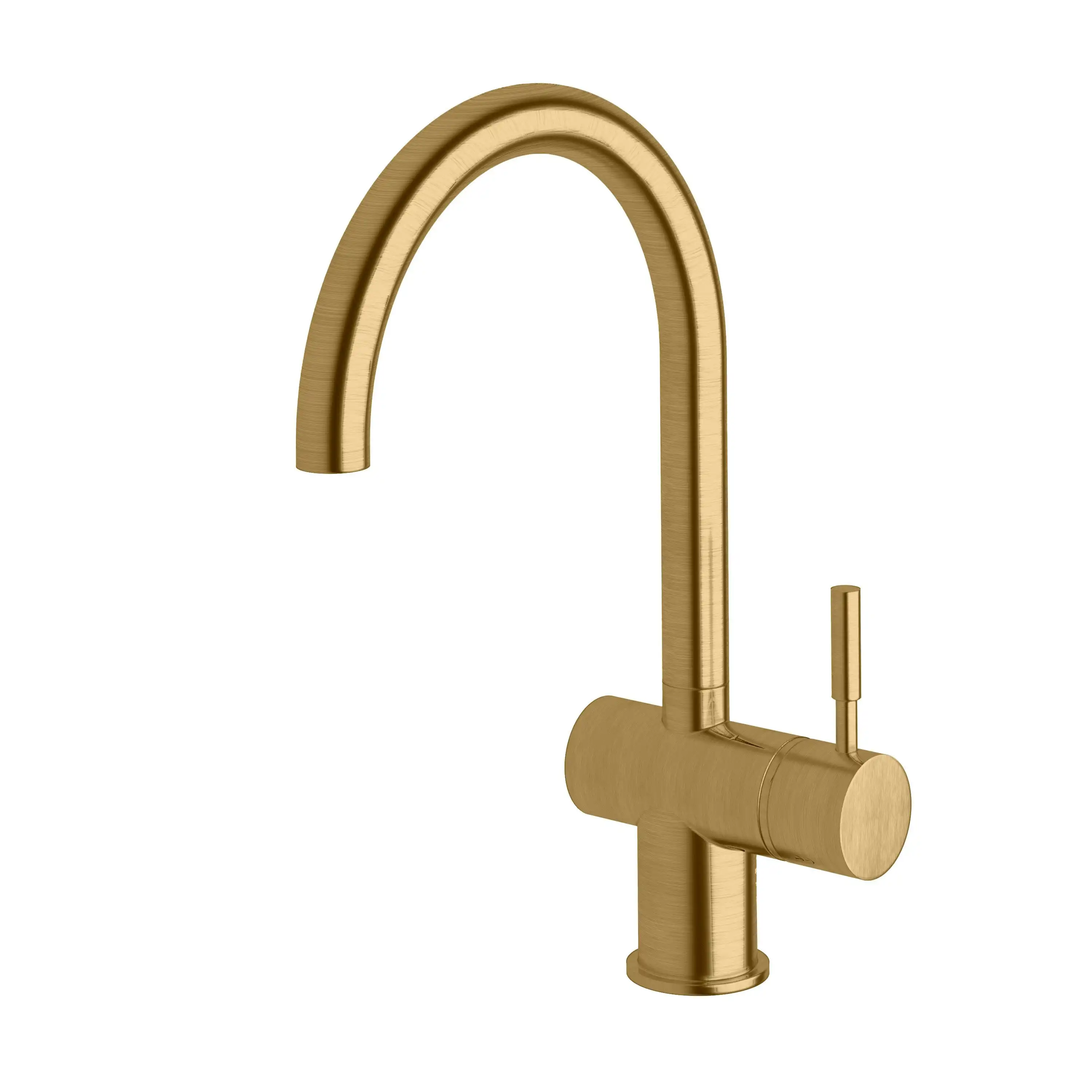 Sussex Taps Voda Sink Mixer Curved Brushed Gold