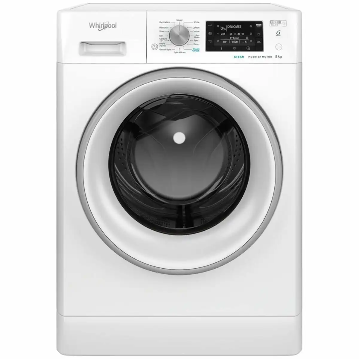 Whirlpool 8kg Front Loader with 6th SENSE Technology