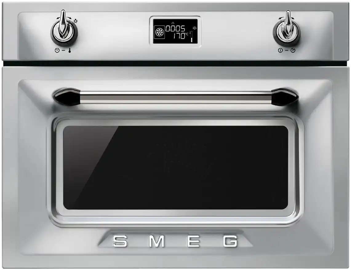 SMEG 45cm Victoria Aesthetic Compact Electric Built-In Combi-Steam Oven