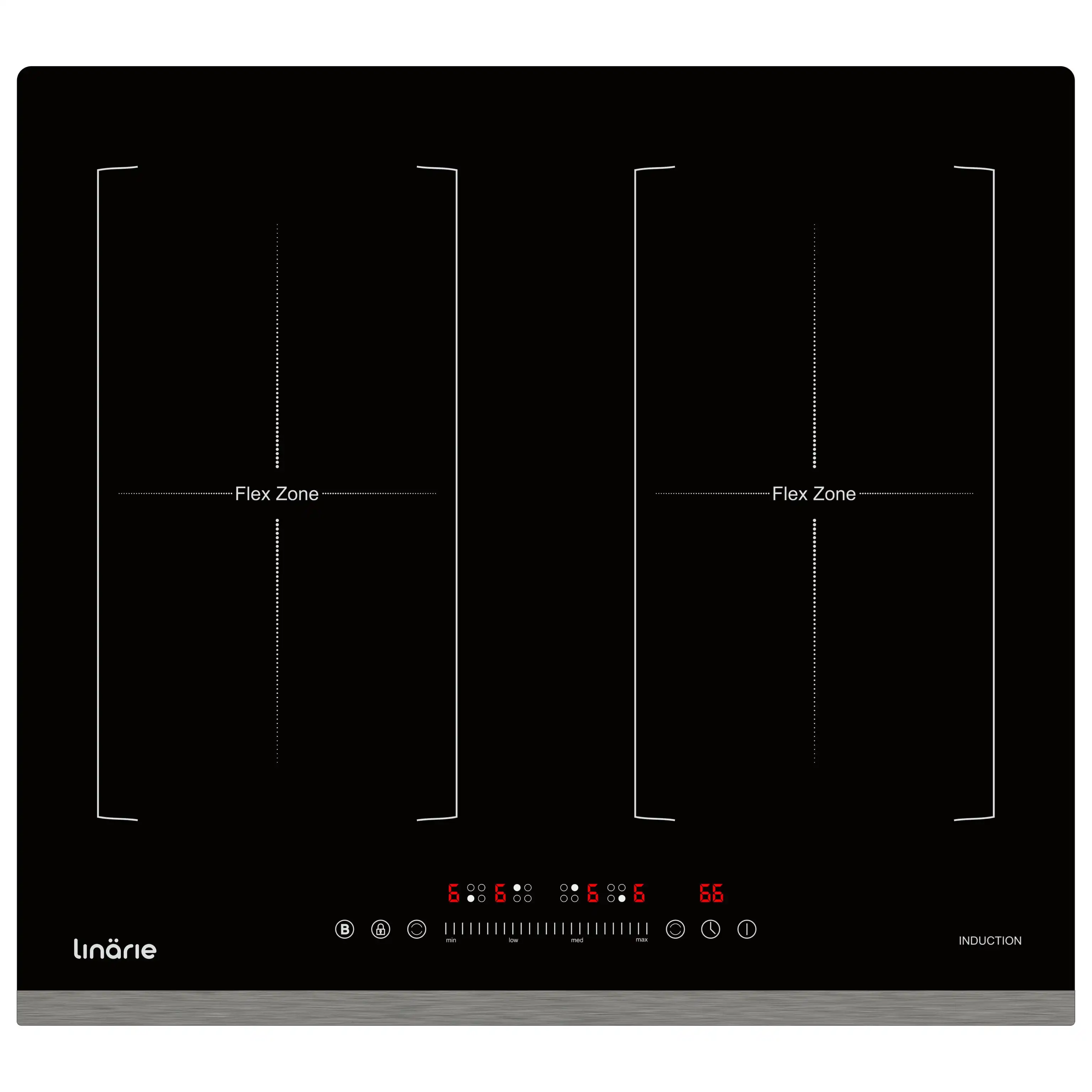 Linarie 60cm 4 Zone Induction Cooktop with Double Flex Zone