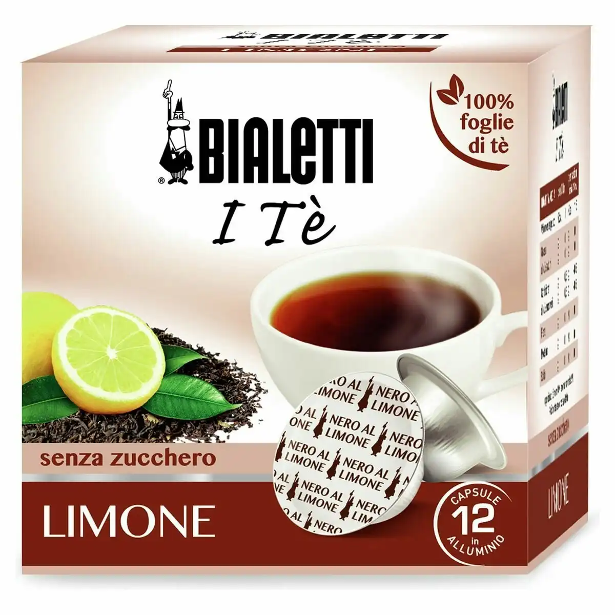 Bialetti Black Lemon Tea Capsules - 96 Capsules