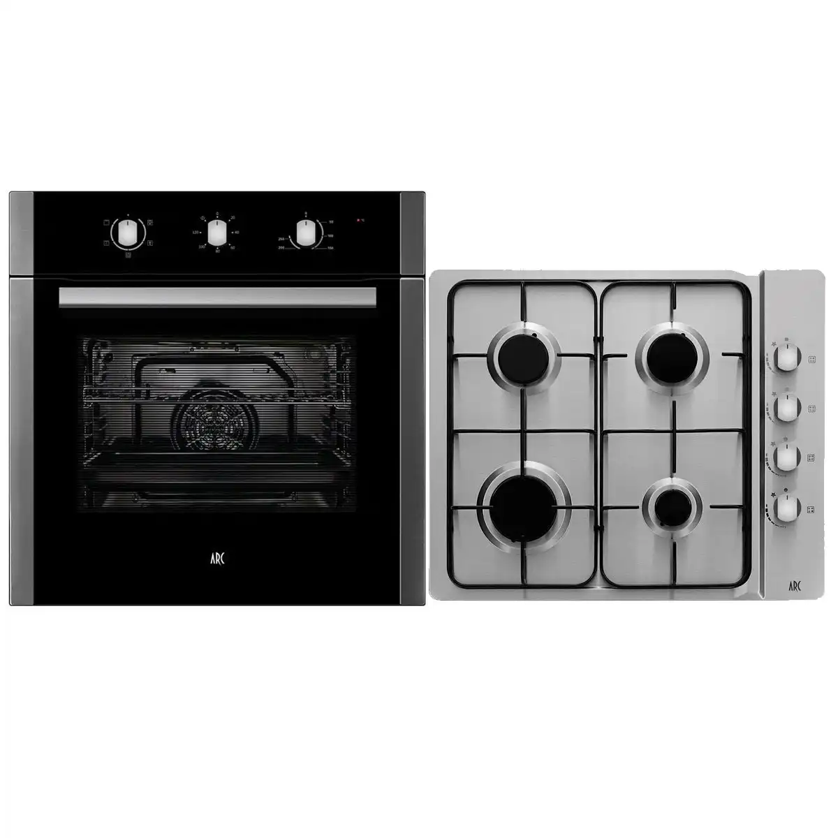Arc 60cm Electric Oven & 60cm Gas Cooktop Pack