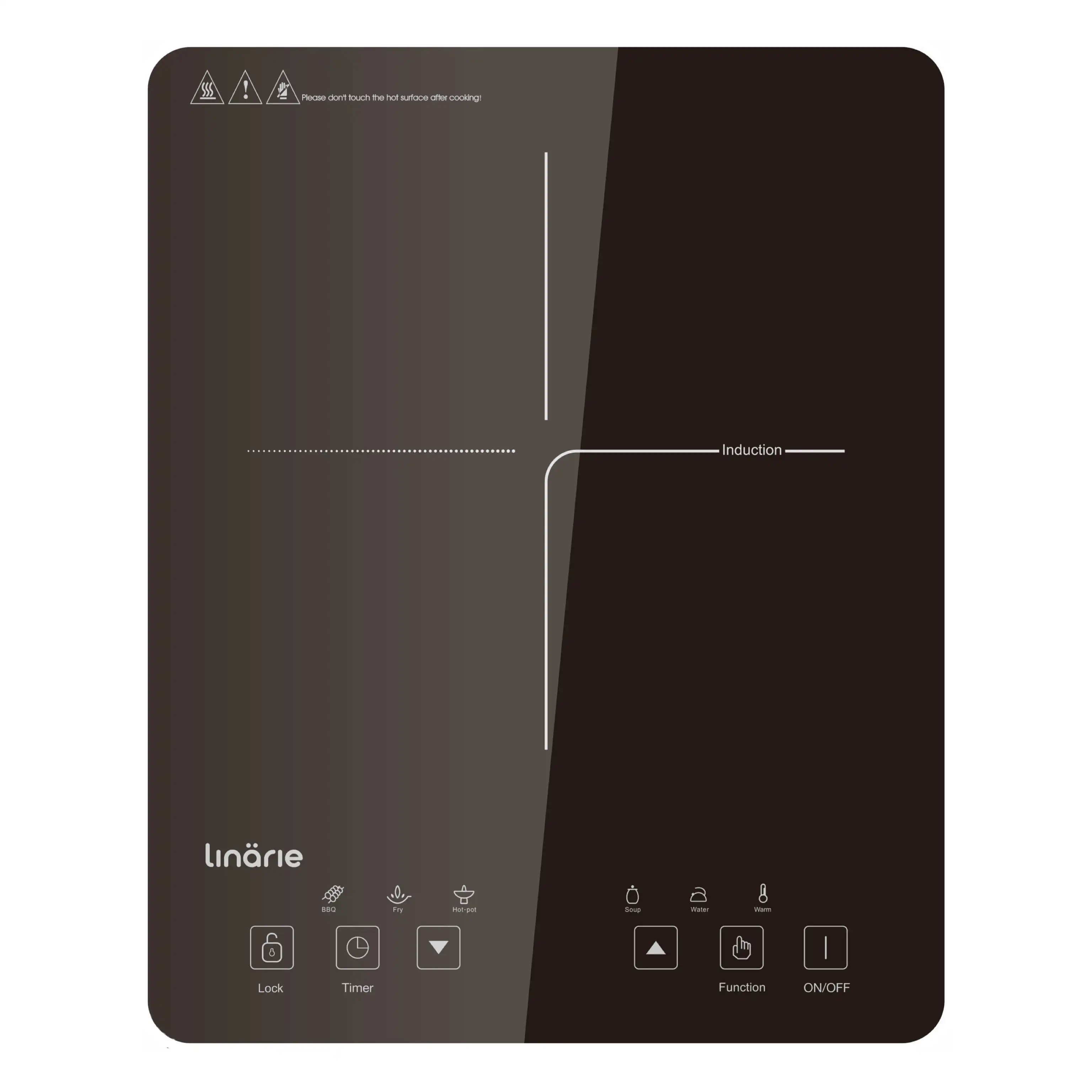 Linarie 30cm Portable Single Induction Cooktop with Smart Features