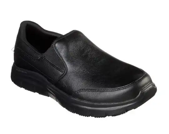 Mens Skechers Work Relaxed Fit: Flex Advantage Sr - Bronwood Work Black Shoes