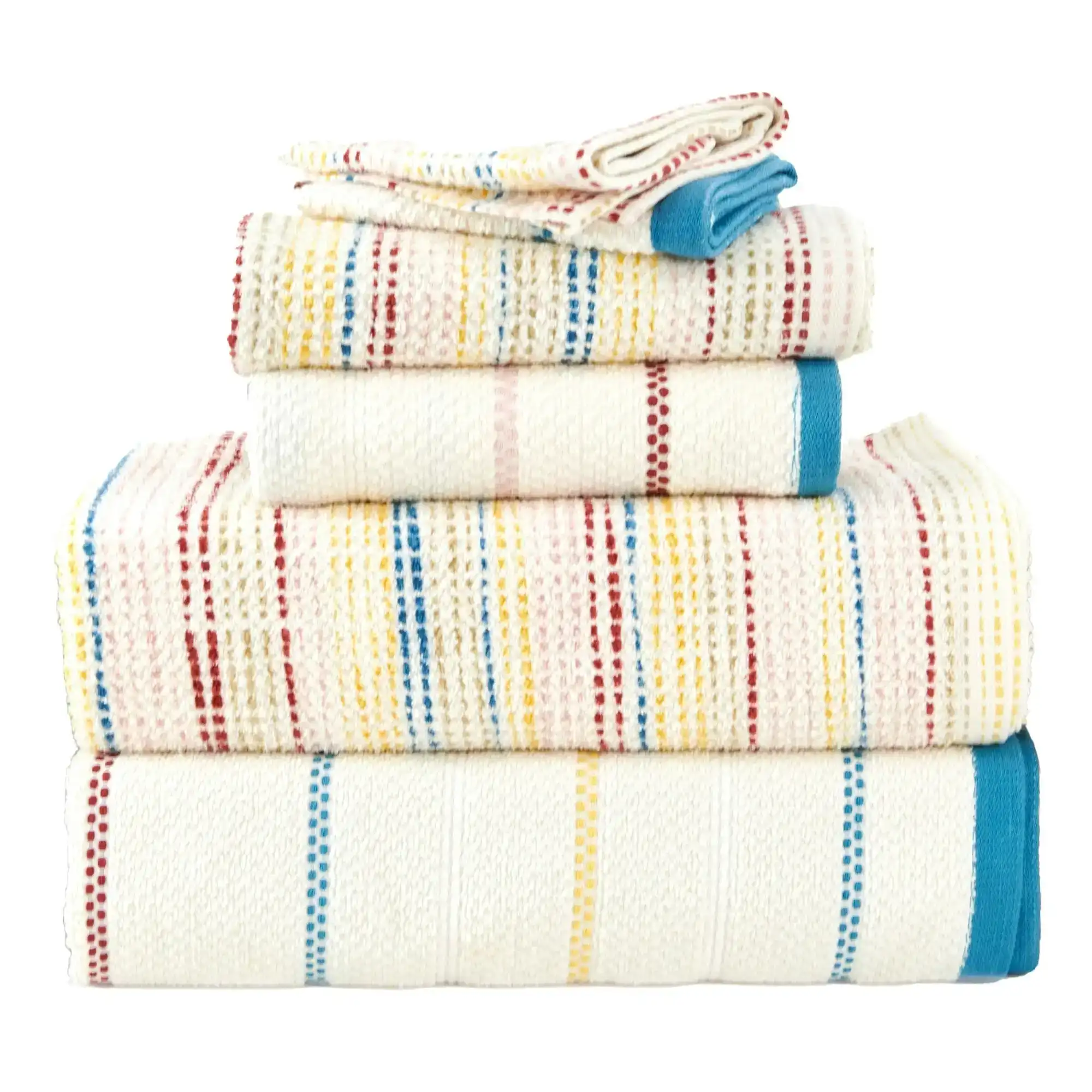 Alaria 6-Piece Towel Set, Multi Stripe