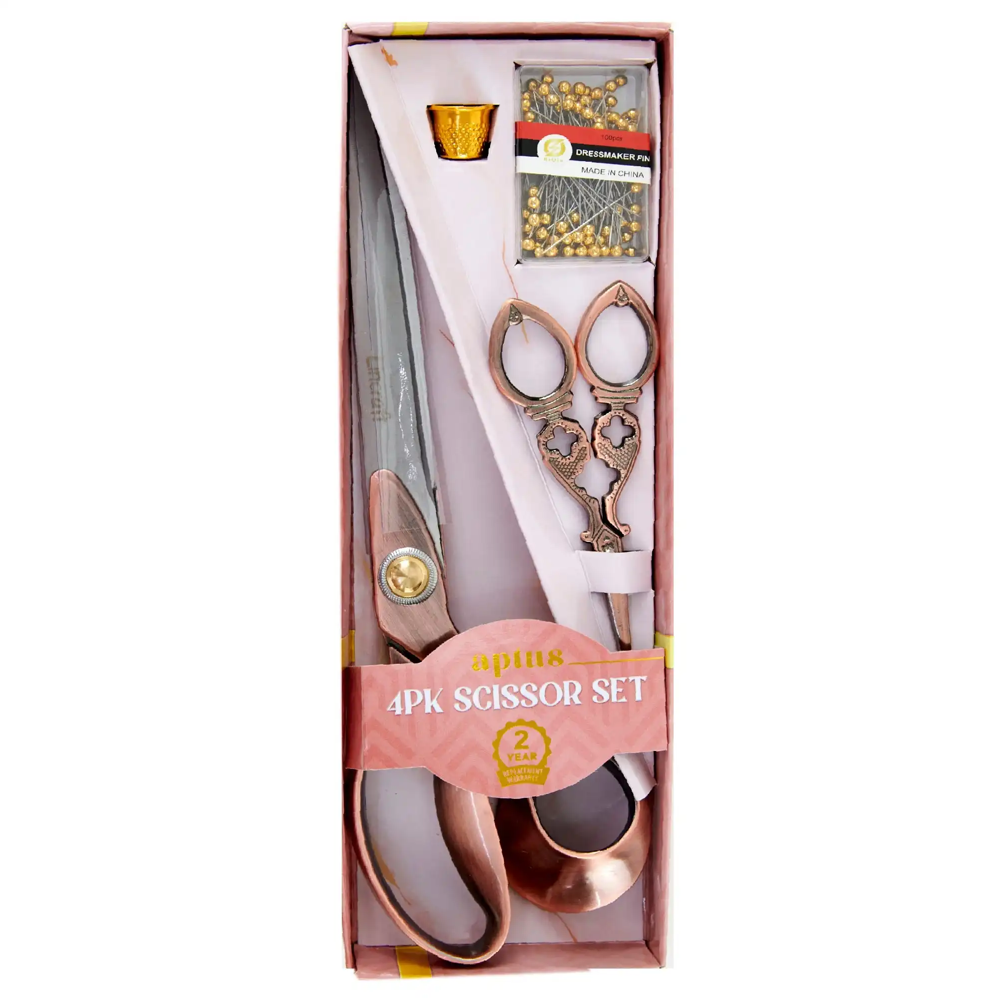 Aptus Sewing Scissor Set, Bronze- 4pk