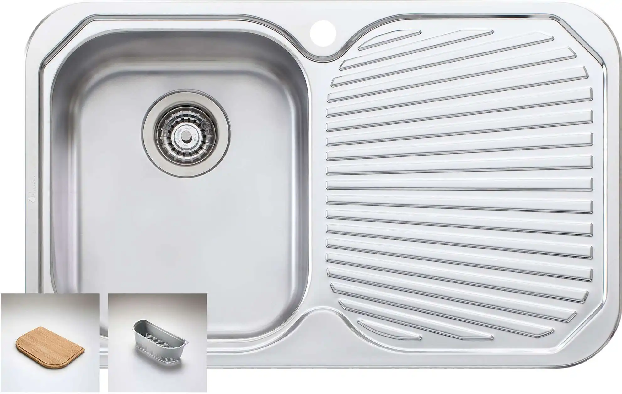 Oliveri Petite Single Left Hand Bowl Inset Sink With Drainer PE321