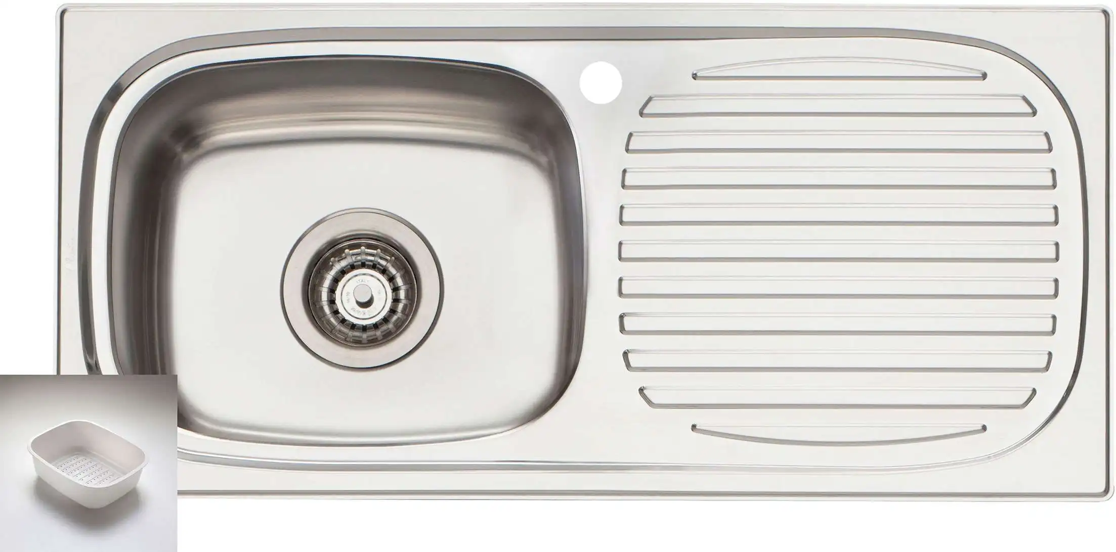 Oliveri Martini Single Left Hand Bowl Inset Sink With Drainer MR501