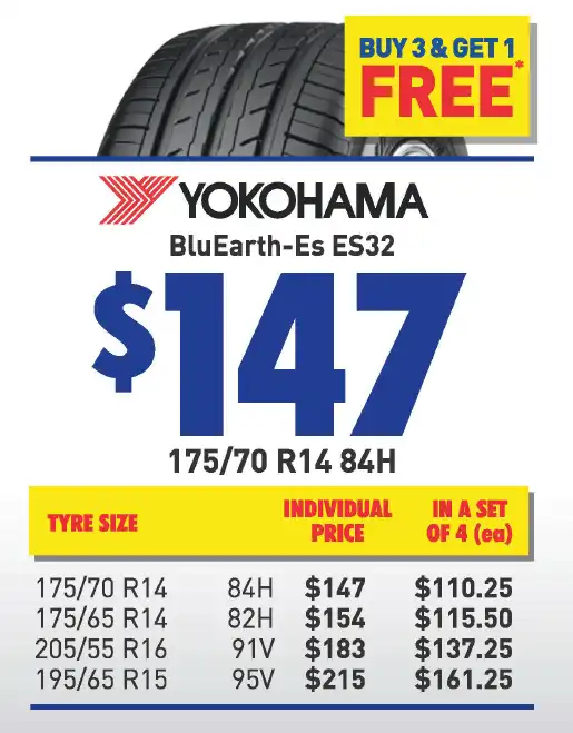 Tyre - Yokohama BluEarth-Es ES32 175/70 R14 84H