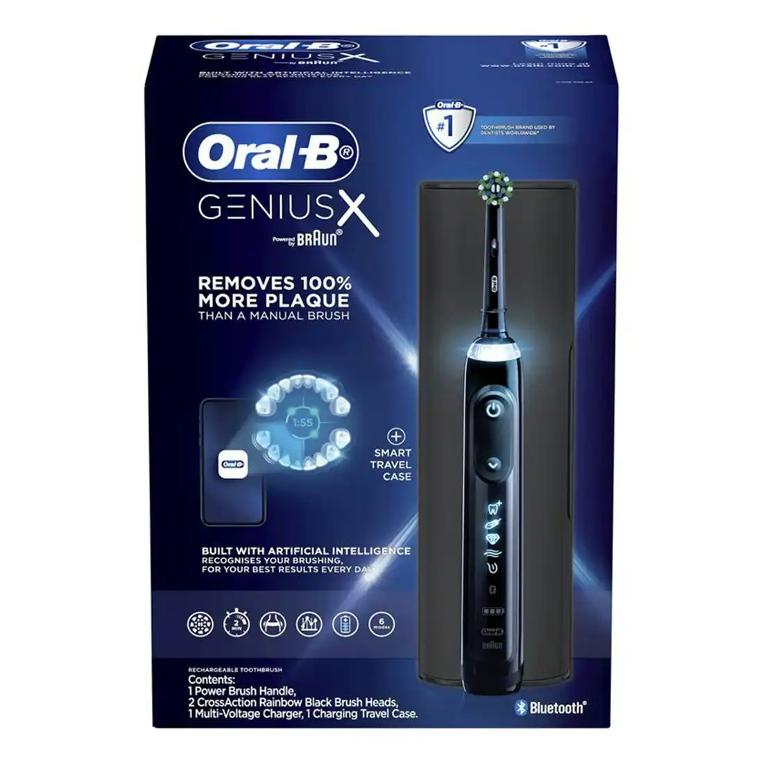 Oral-B Genius X Electric Toothbrush w/ Charging Travel Case - Black