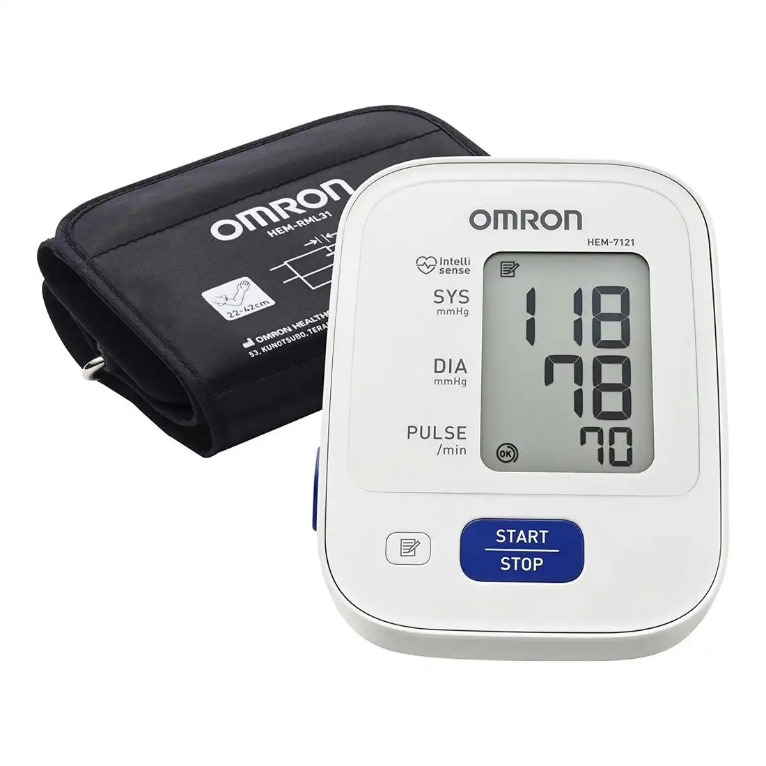 Omron HEM7121 Standard Blood Pressure Monitor - White