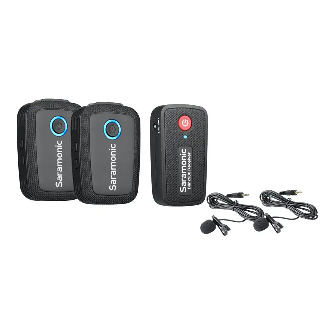Saramonic Blink500 B2 2-Person Digital Camera-Mount Wireless Omni Lavalier Microphone System (RX+TX+TX)