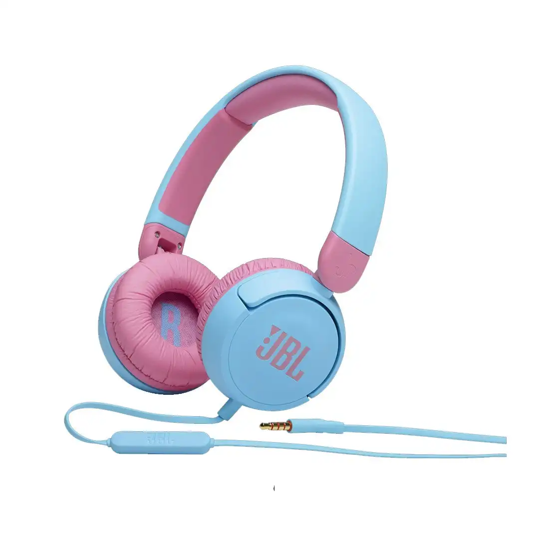 JBL JR310 Kids Wired On-Ear Headphones - Blue/Pink