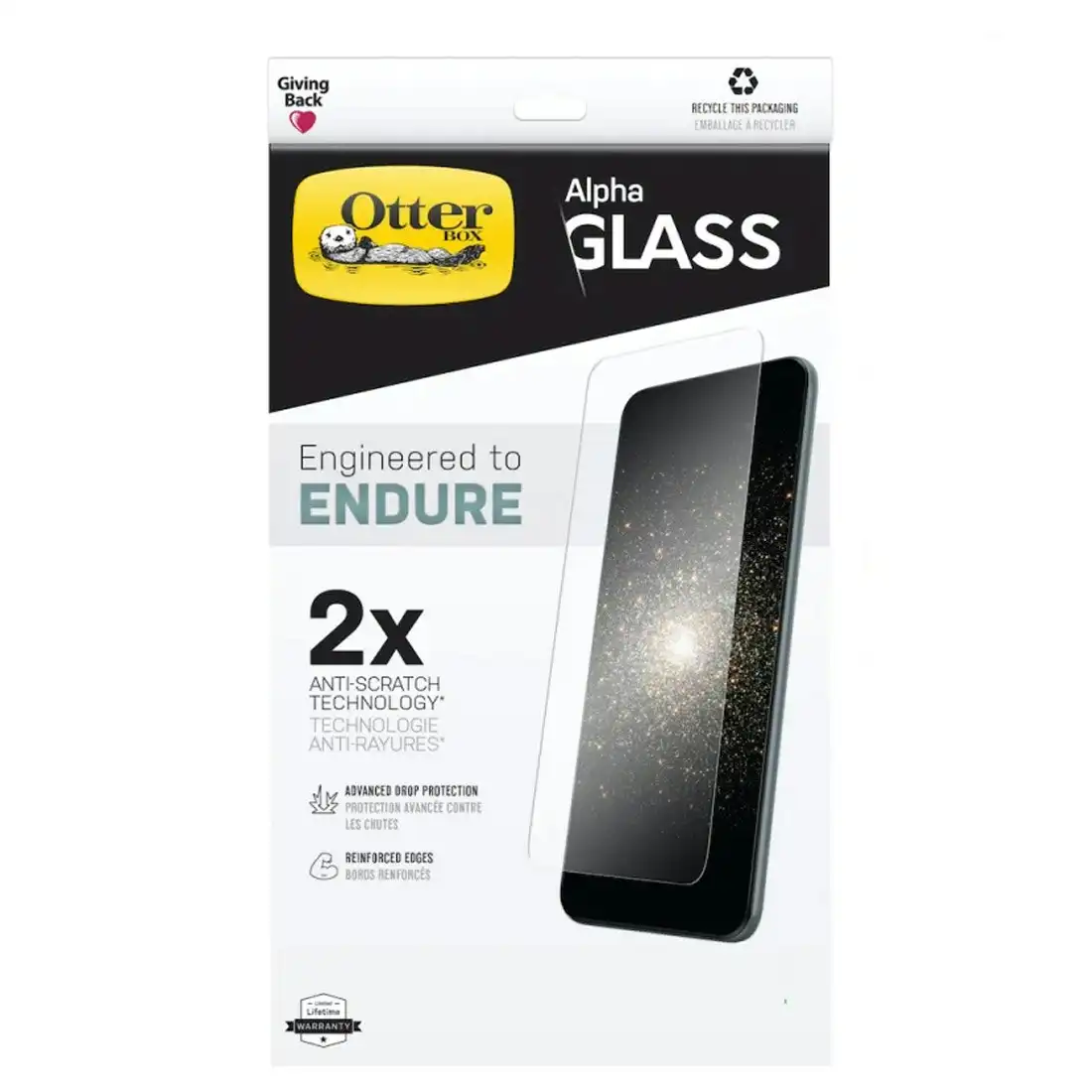Otterbox Alpha Glass Screen Protector Antimicrobial for iPhone 13 mini - Clear