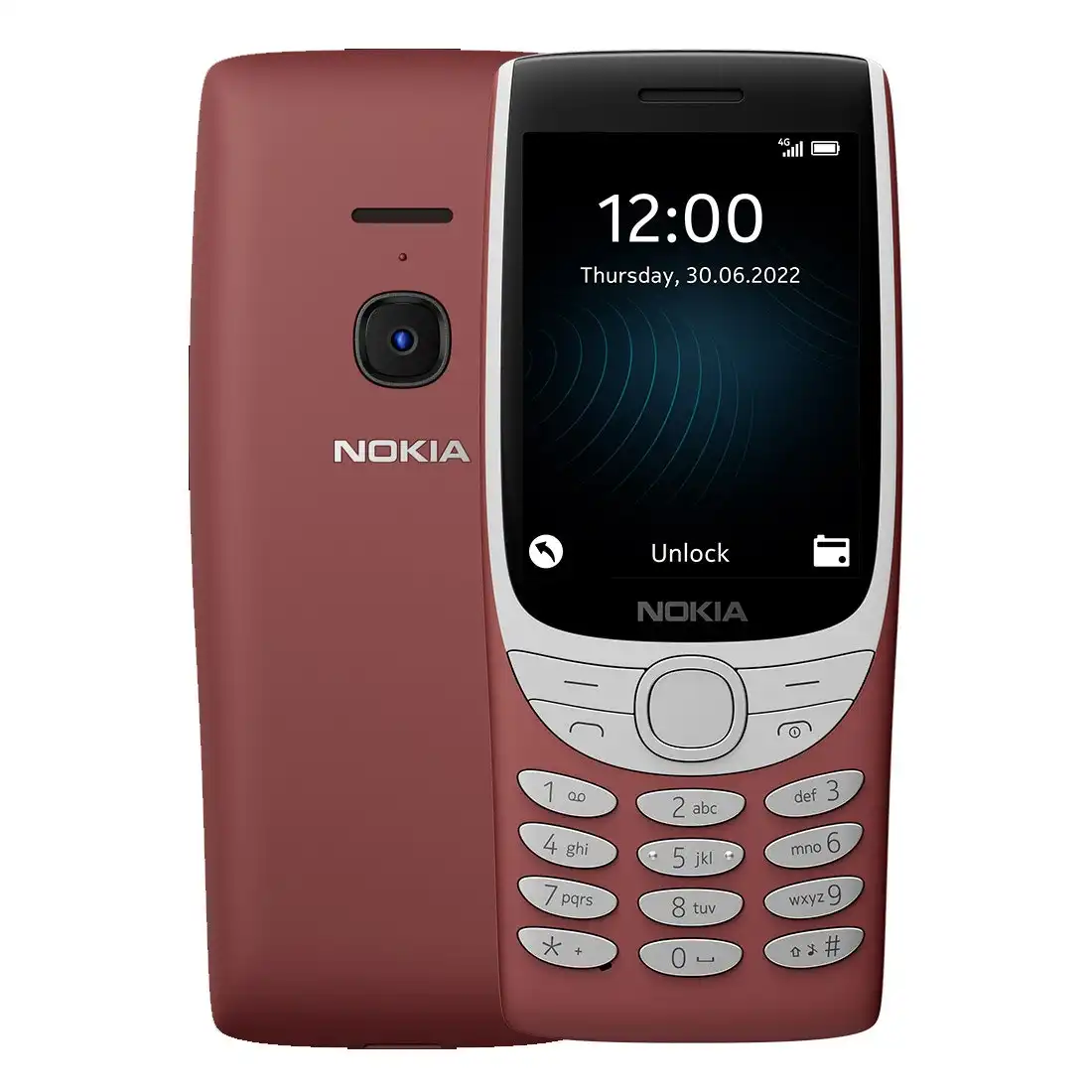 Nokia 8210 4G (Dual Sim, 2.8 inches, 128MB/48MB) Feature phone - Anzo Red