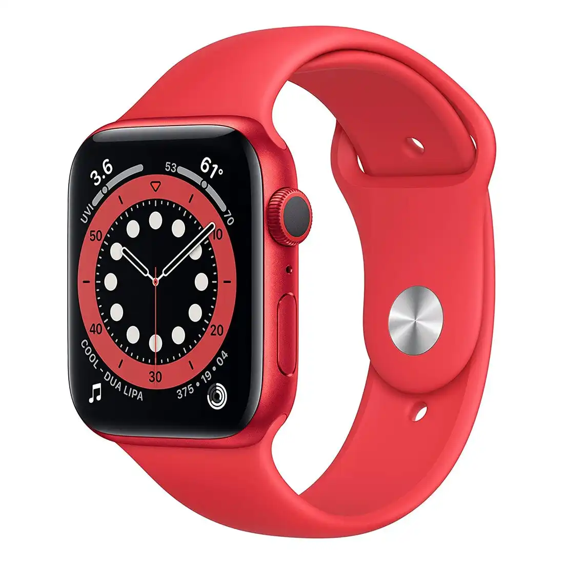 Apple Watch Series 6 40mm (GPS + Cellular)  Aluminum Case w/ Red Sport Band M06R3X/A