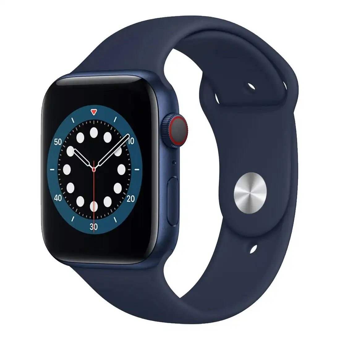 Apple Watch Series 6 44mm Blue Aluminium Case w/ Navy Sport Band (GPS + Cellular)