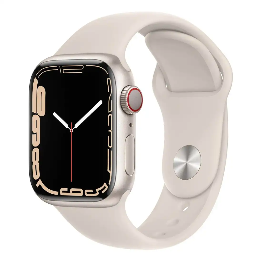 Apple Watch Series 7 45mm  (GPS + Cellular) Starlight Aluminium Case w/ Starlight Sport Band