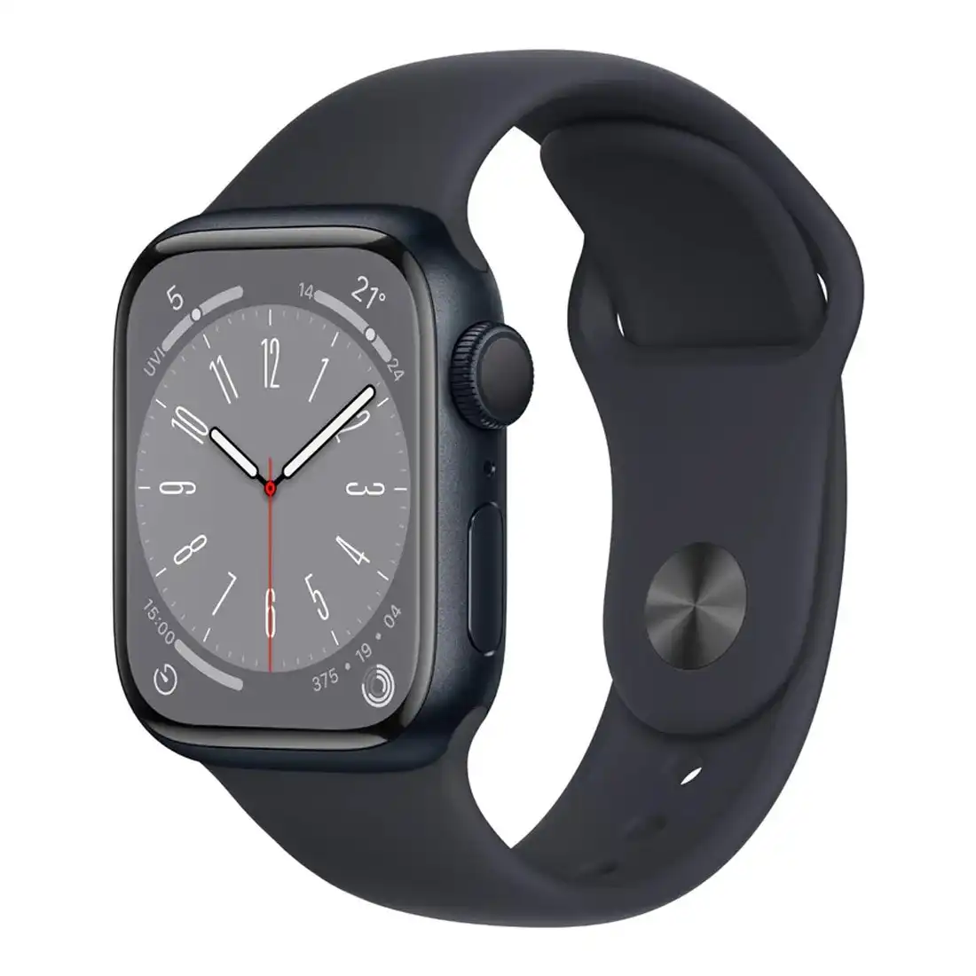Apple Watch Series 8 45mm Midnight Aluminum Case w/ Midnight Sport Band GPS