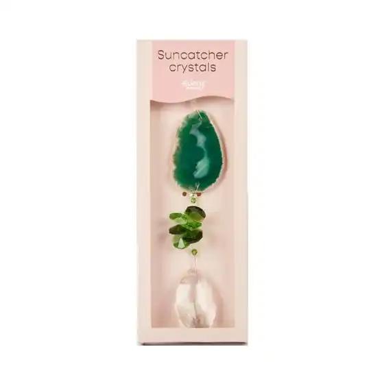 Agate Crystal Suncatcher - Green