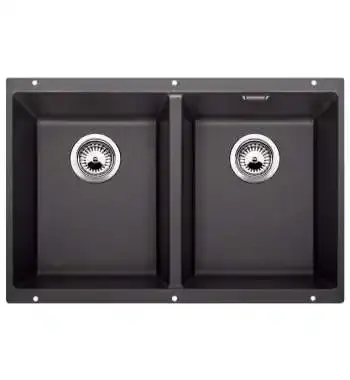 Blanco Rock Grey Double Bowl Undermount Granite Sink SUB350350UGK5 526854