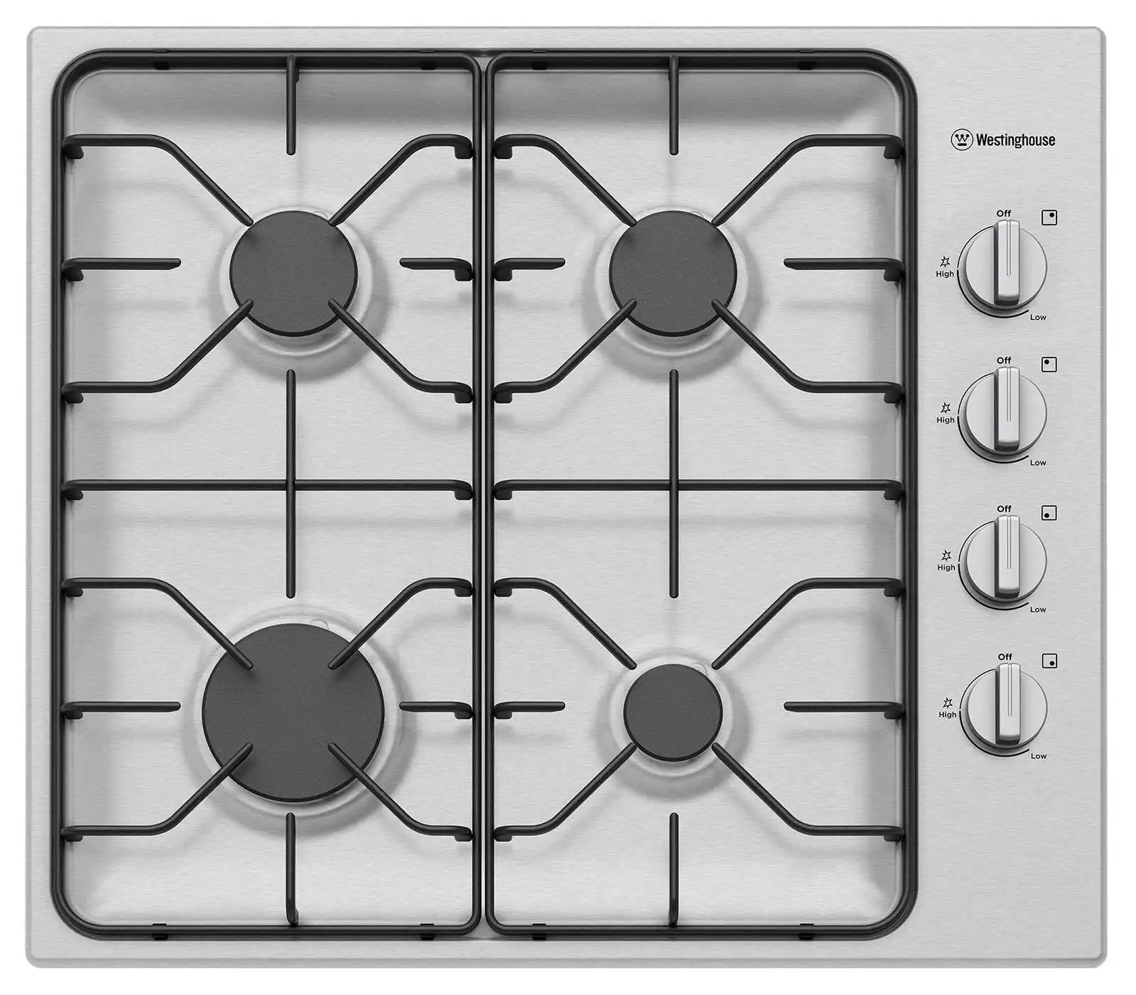 Westinghouse 60cm Stainless Steel Gas Cooktop WHG640SC