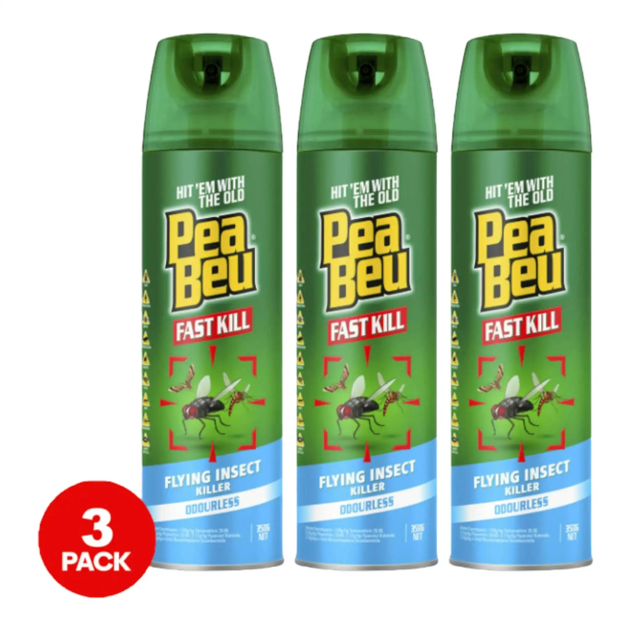 3 Pack Pea Beu Insect Killer Odourless 350g