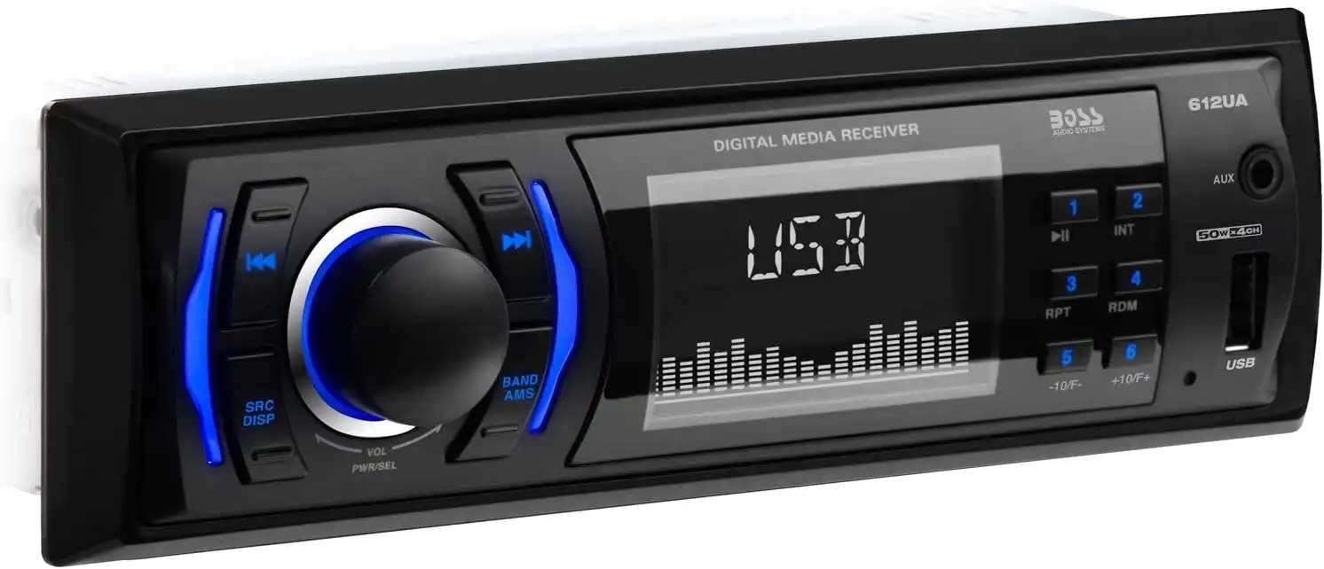 BOSS Audio 612UA Single Din, MP3/USB/SD AM/FM Car Stereo