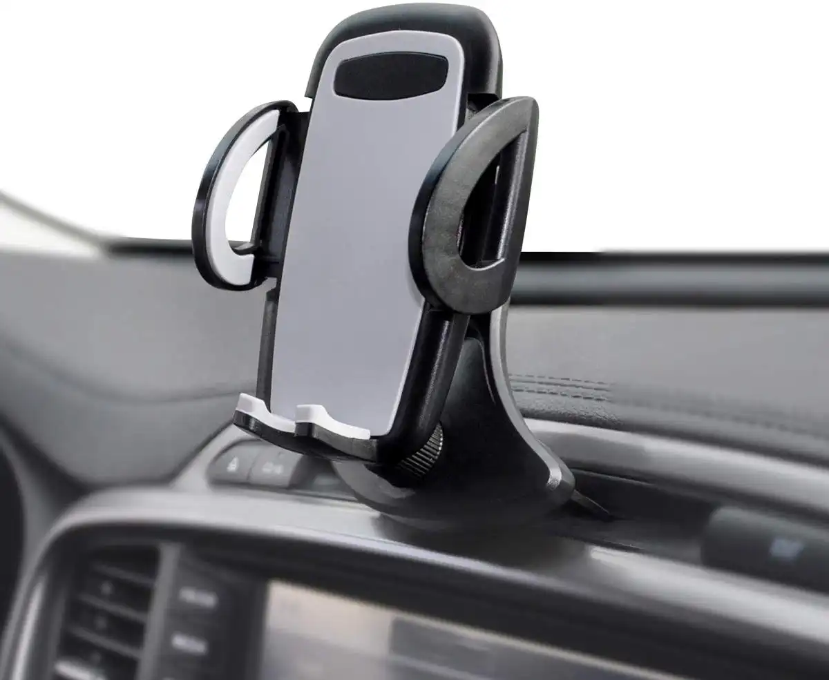 Crazefoto Car Phone Mount,CD Slot Car Phone Holder Universal Car Cradle Mount with Three-Side Grips and One-Touch Compatible with iPhone11/11Pro/X/8/8