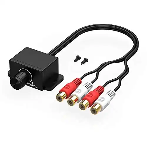 CHELINK Universal Car RCA Remote Amplifier Level Controller RCA Bass Knob Sub Amp Volume Control Cable