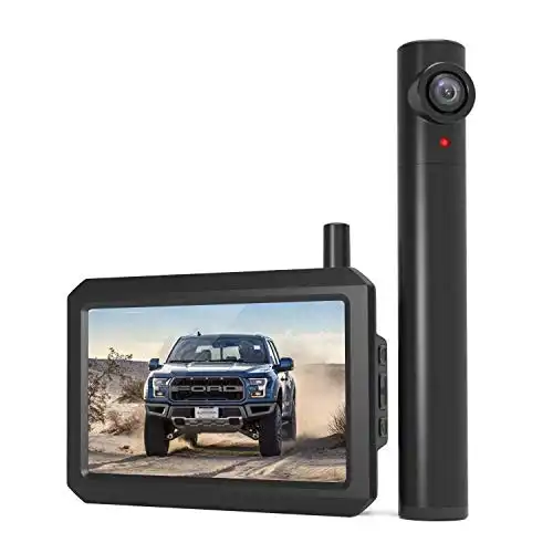 AUTO-VOX TW1 Truly Wireless Backup Camera, 5Mins DIY Installation, 720P Super Night Vision Rear View Camera and 5'' LCD Monitor with Digital Signal, 2