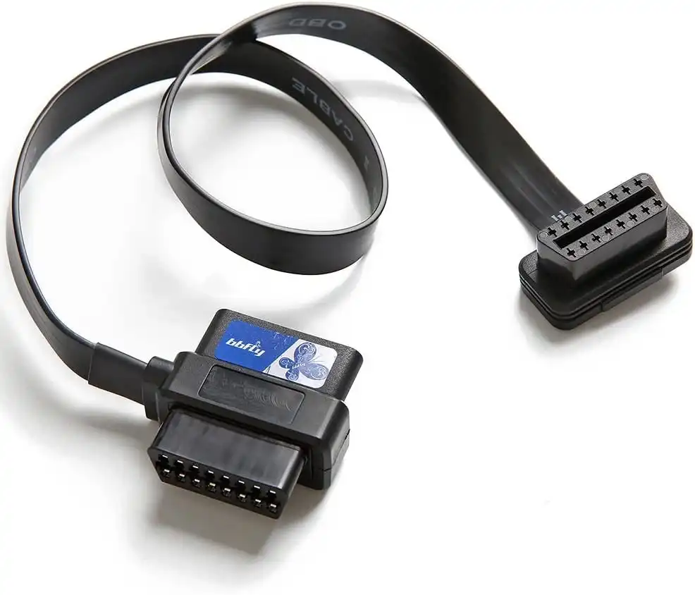Bbfly-A9 OBD II OBD2 16 Pin Splitter Extension 1X Male and 2X Female Extension Cable Adapter (2FT/60CM)