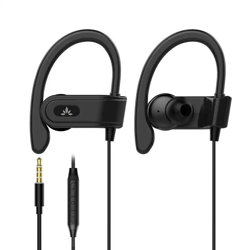 Avantree E171 Sports Headphones Wired with Microphone, Over Ear Earbuds with Ear Hook, in Ear Running Earphones for Workout Gym