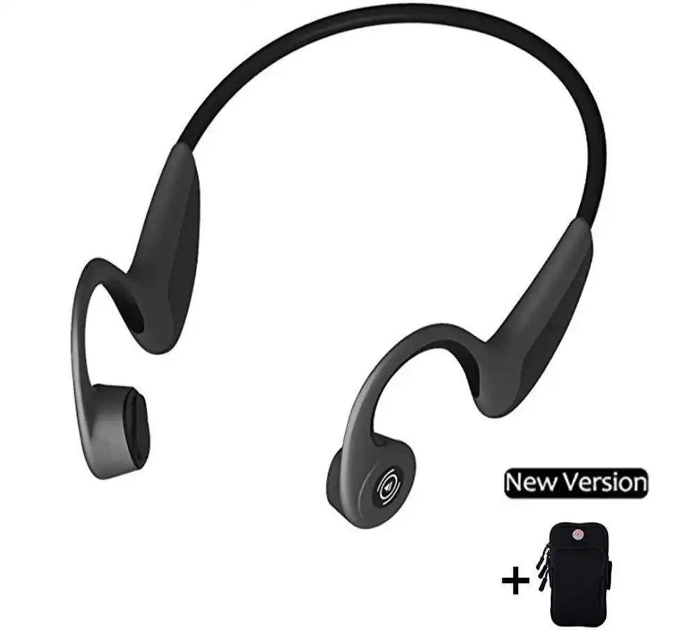 Bone Conduction Headphones, Open Ear Bluetooth5.0 Wireless Headsets 37g Lightweight Sweatproof Sport Headphones for Safe Plogging Running Driving Cycl