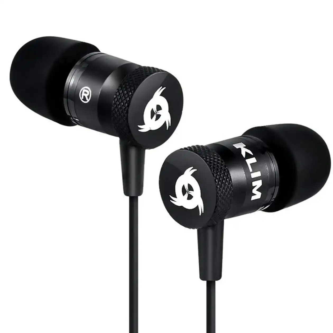 KLIM™ Fusion Earphones - Long-lasting Earphone Headphones with Microphone Perfect for Sports, Travel, Music - Innovative In-Ear Memory Foam - 3.5mm Ja