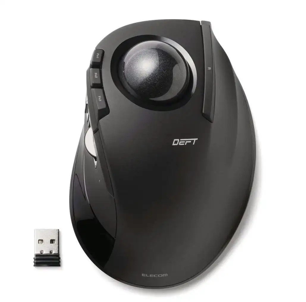 ELECOM M-DT2DRBK Wireless index finger Trackball mouse , EX-G series L size 2.4GHz 8 buttons