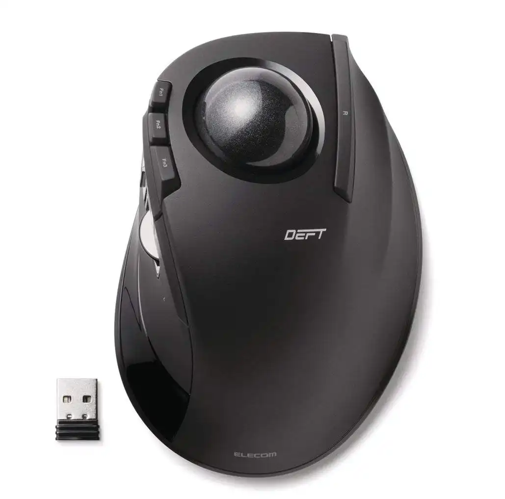 ELECOM M-DT2DRBK Wireless index finger Trackball mouse , EX-G series L size 2.4GHz 8 buttons