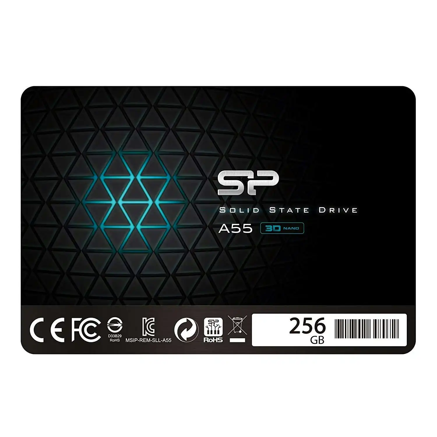 Silicon Power 256GB Internal Solid State Drive SSD 3D NAND A55 SATA III 2.5" 7mm (0.28")