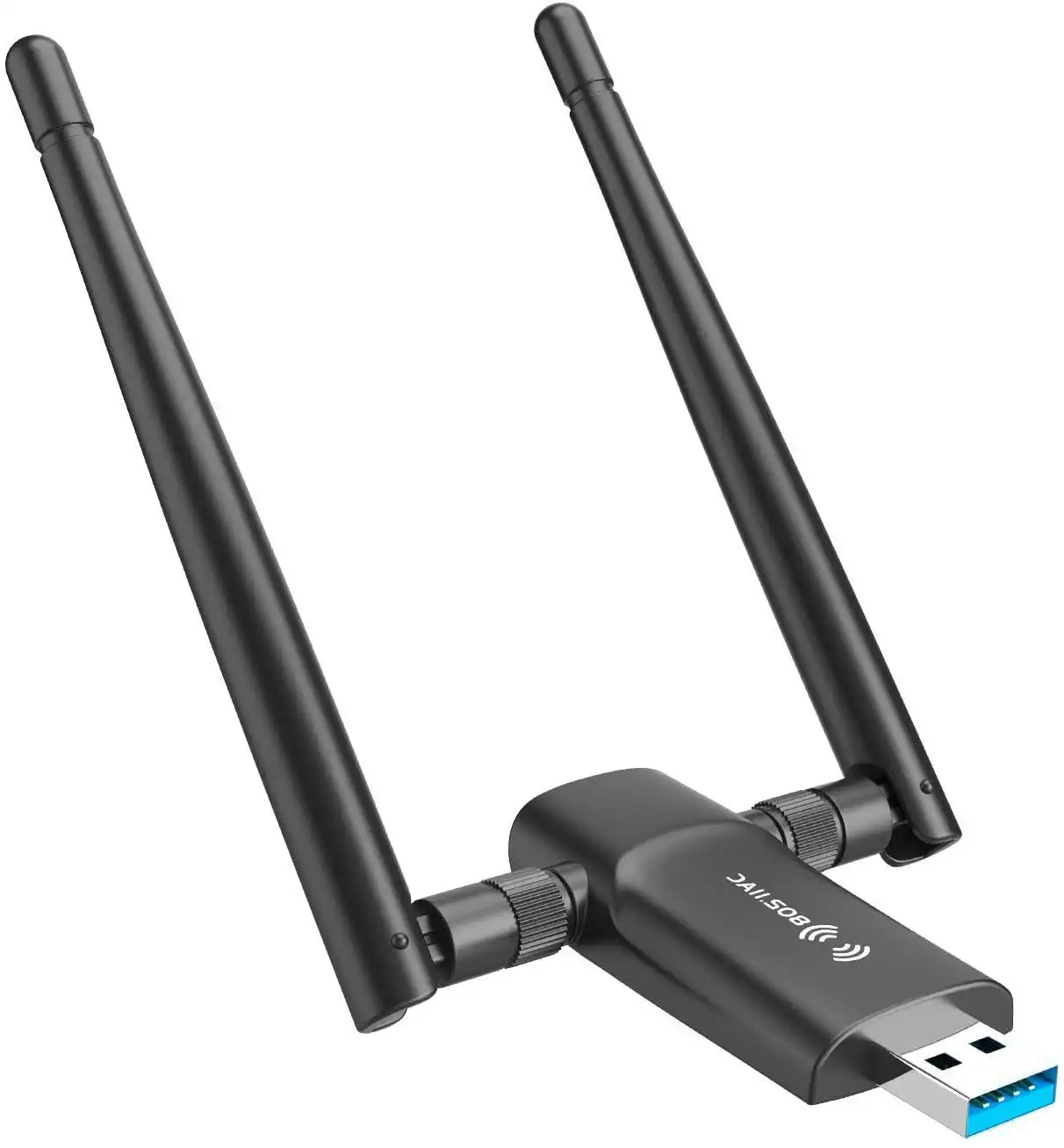 Nineplus Wireless USB WiFi Adapter for PC - 802.11AC 1200Mbps Dual 5Dbi Antennas 5G/2.4G WiFi USB for PC Desktop Laptop MAC Windows 10/8/8.1/7/Vista/X