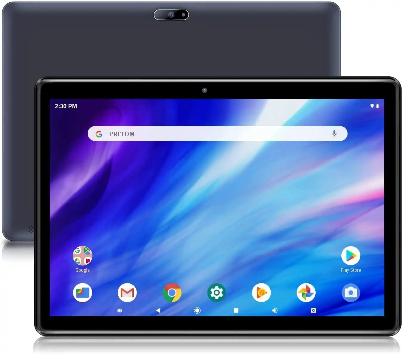 Android Tablet Pritom 10.1'' Android 10 Tablet, 2GB RAM, 32GB ROM, Quad Core Processor, HD IPS Screen, 2.0 Front + 8.0 MP Rear Camera, Wi-Fi, Bluetoot