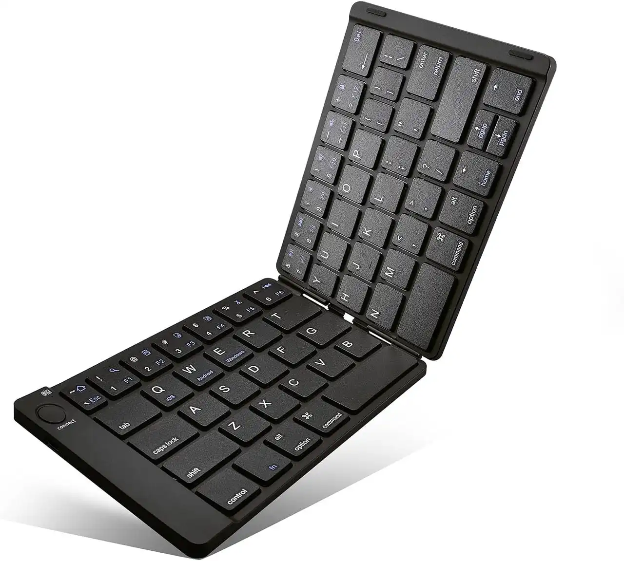 Joyzy Bluetooth Folding Keyboard Foldable Bluetooth Keyboard Rechargeable Full Size Foldable Keyboard for Ios Phone Android Smartphone Tablet Windows Laptop