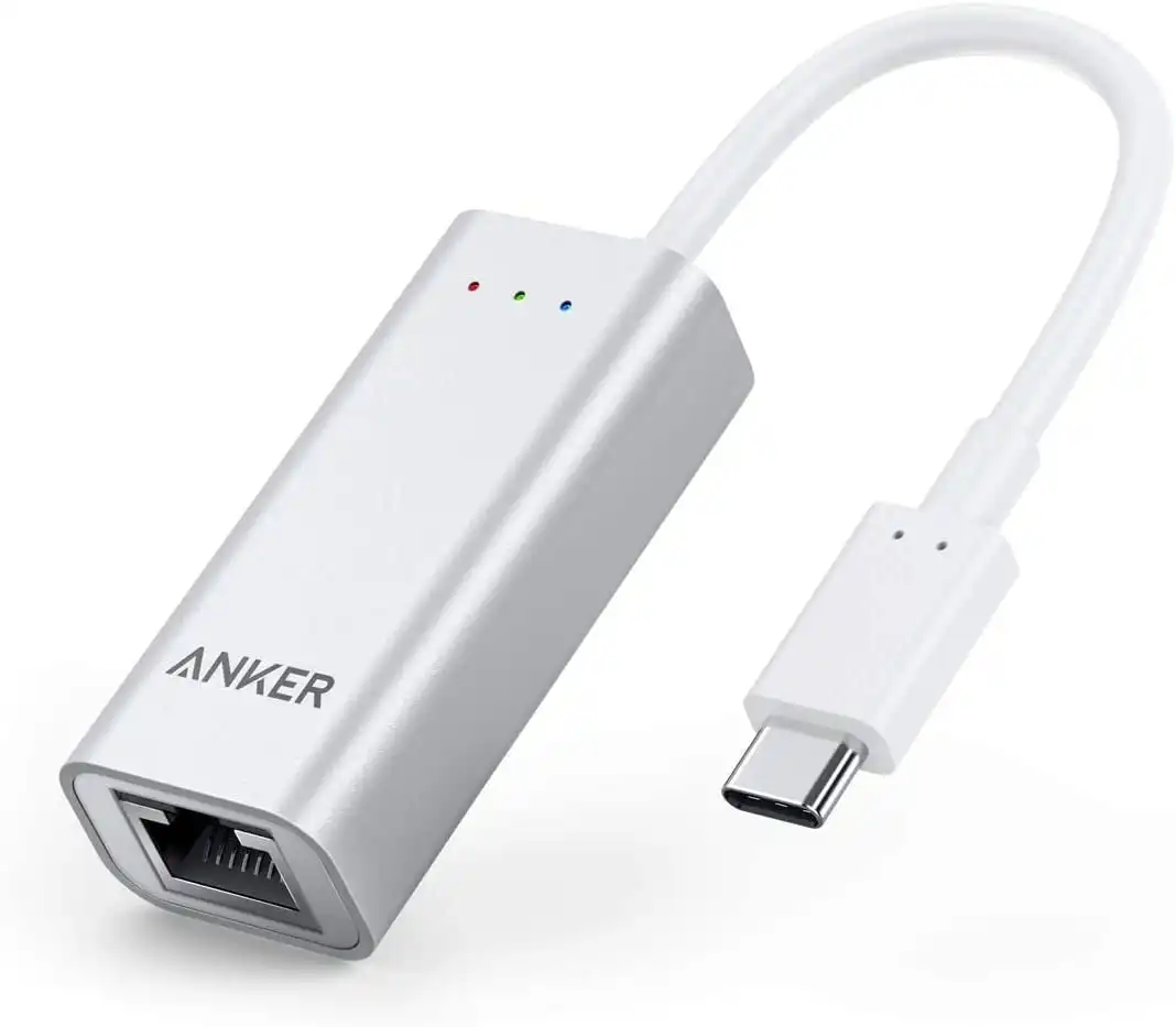 Anker USB C to Gigabit Ethernet Adapter, Aluminum Portable USB C Adapter, for Macbook Pro, Macbook Air 2018 and Later, Ipad Pro 2018 and Later, XPS, and More