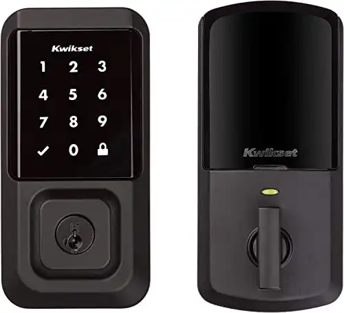 Kwikset 99390-004 Halo Wi-Fi Smart Lock Keyless Entry Electronic Touchscreen Deadbolt Featuring SmartKey Security, Matte Black