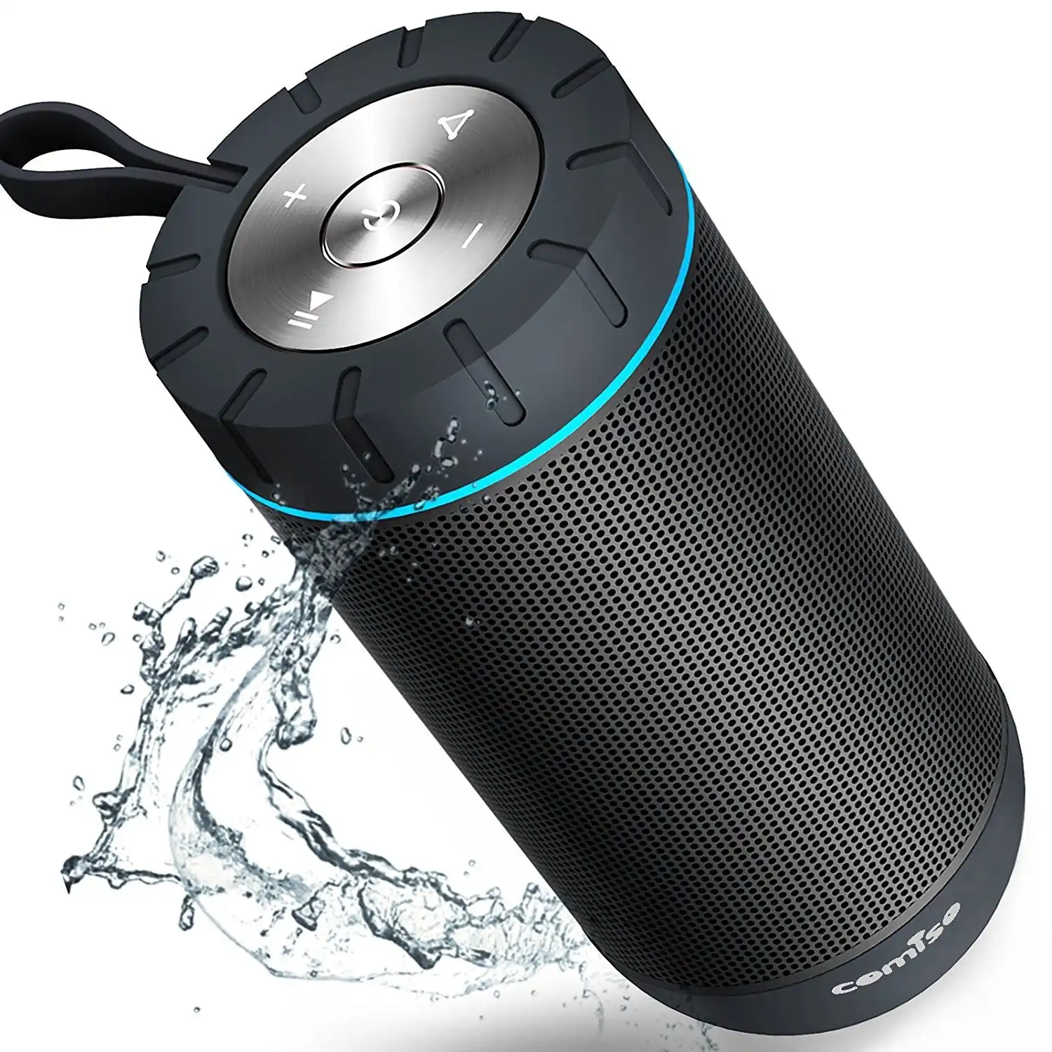 Comiso Waterproof Bluetooth Speaker 24 Hours Playtime,360 Degree Sound Dual 6W Drivers Dual Passive Radiators