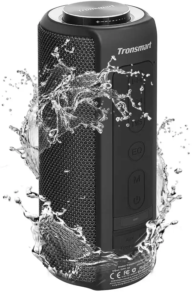 Tronsmart Waterproof Bluetooth Speakers, T6 Plus 40W Outdoor Speakers Bluetooth 5.0, IPX6 Portable Wireless Speakers with Tri-Bass Effects, 15-Hour Pl