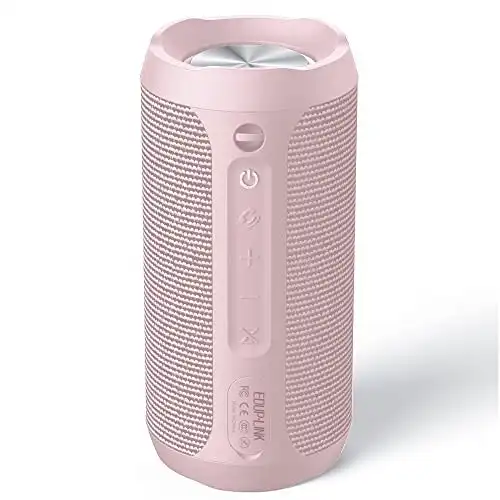 EDUPLINK Portable Bluetooth Speaker Waterproof IPX7 Wireless Speaker with 20W Louder Speakers Party Lights Sync The Music