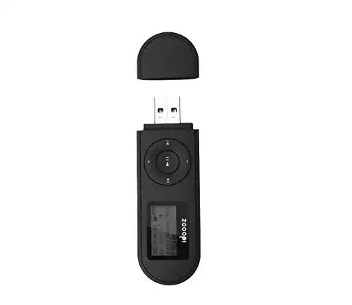 idoooz Mp3 Player, USB Mp3 Player with FM Radio,Voice Recorder,idoooz U2 8GB Music Player Support One-Button for Recording (Black)