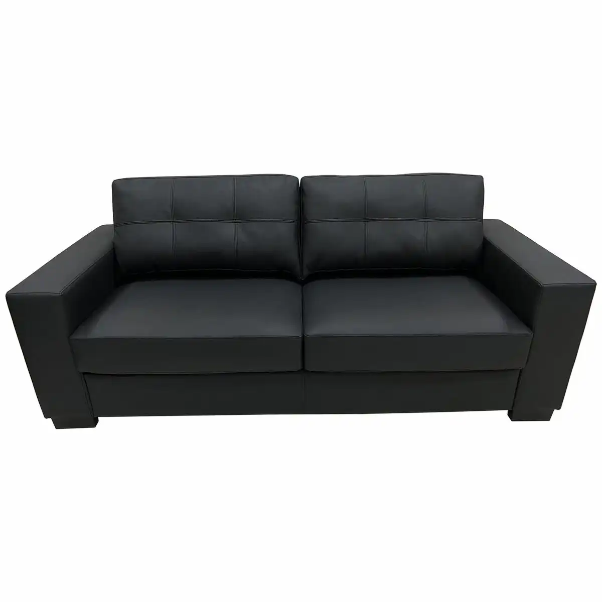 SILC Global Bari 2.5 Seater Sofa Bed PU Black