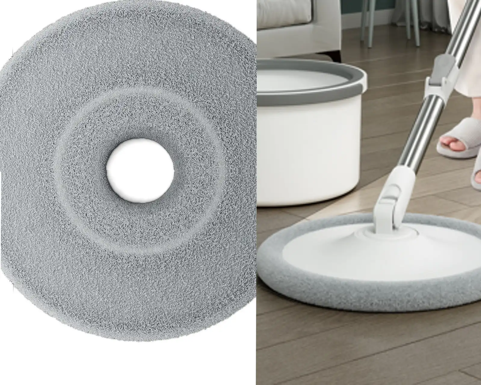 Microfibre Spin Mop Head Pad for Vividendo Spin Mop 2 MOP HEADS ONLY