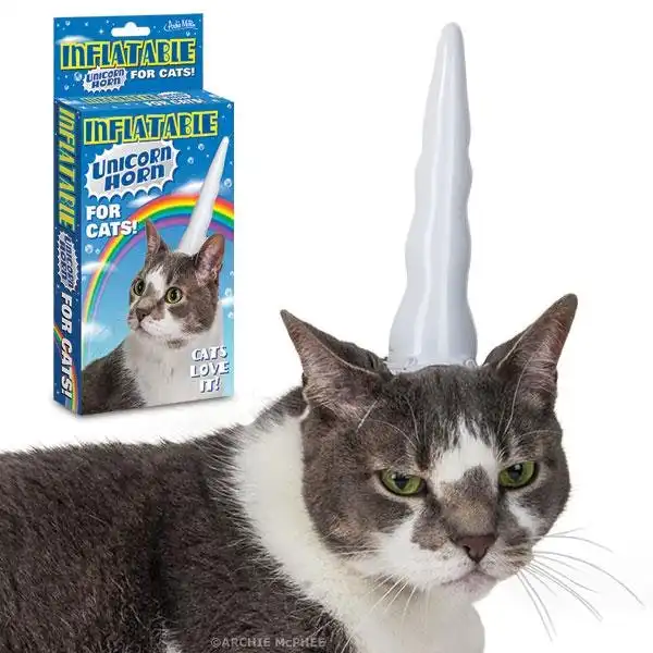 Archie Mcphee - Inflatable Unicorn Horn For Cats